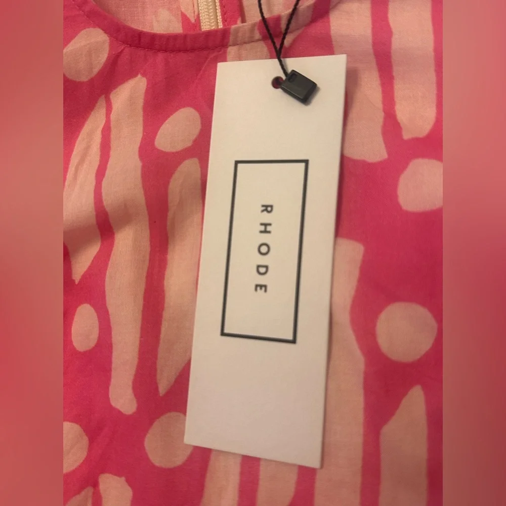 RHODE Pink and White Mini Dress - Picture 3 of 4